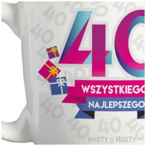 kubek z nadrukiem 40 wszystkiego bgtech 750 ml
