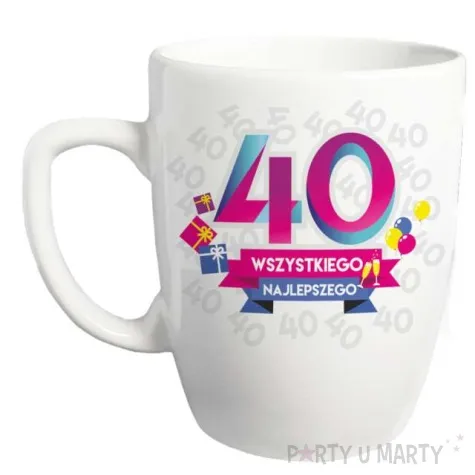 kubek z nadrukiem 40 wszystkiego bgtech 750 ml