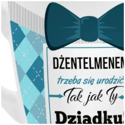 kubek z nadrukiem barylka dziadek dzentelmen bgtech 300 ml