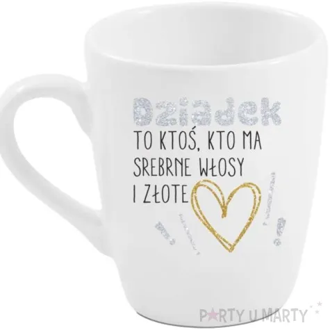 kubek z nadrukiem barylka dziadek to ktos kto ma zlote serce bgtech 300 ml