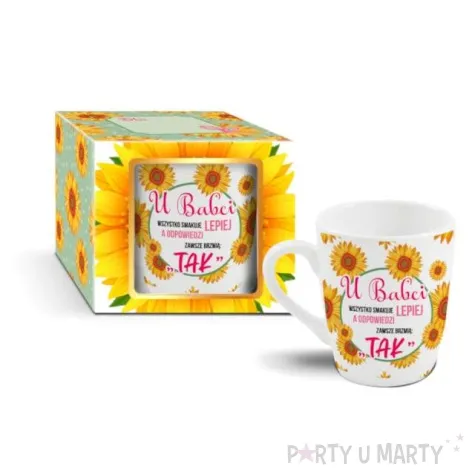 kubek z nadrukiem barylka u babci lepiej bgtech 300 ml