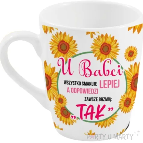 kubek z nadrukiem barylka u babci lepiej bgtech 300 ml