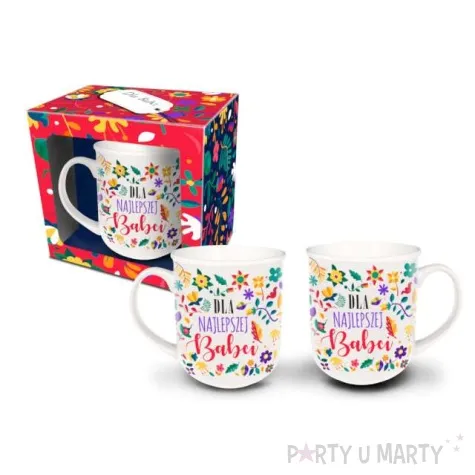 kubek z nadrukiem bianco dla najlepszej babci bgtech 350 ml