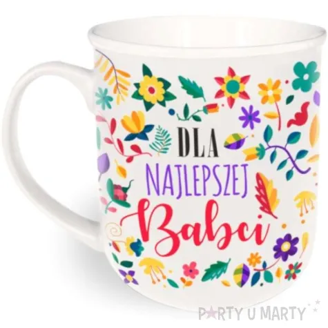 kubek z nadrukiem bianco dla najlepszej babci bgtech 350 ml