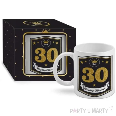 kubek z nadrukiem boss 30 urodziny bgtech 300 ml