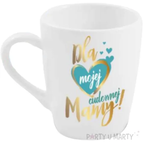 kubek z nadrukiem dla mojej cudownej mamy bialy bgtech 300 ml