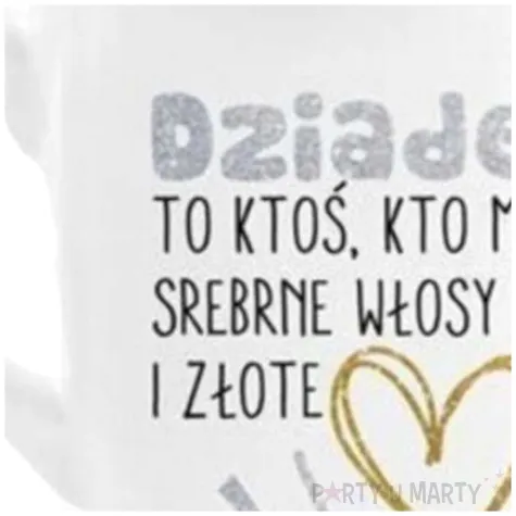 kubek z nadrukiem dziadek ma srebrne wlosy i zlote serce bgtech 300 ml