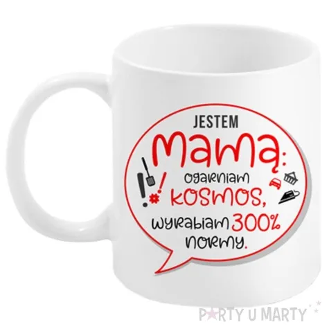kubek z nadrukiem jestem mama bgtech 300 ml