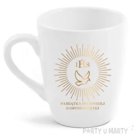 kubek z nadrukiem komunia pamiatka pierwszej komunii swietej z golebica bgtech 300 ml