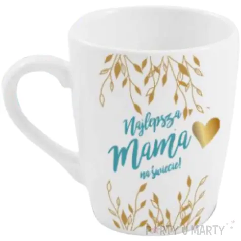 kubek z nadrukiem najlepsza mama na swiecie bialy bgtech 300 ml