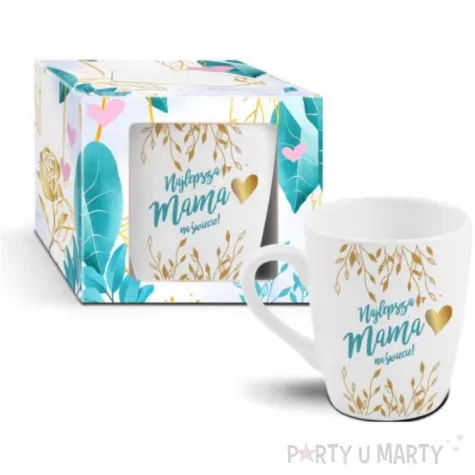 kubek z nadrukiem najlepsza mama na swiecie bialy bgtech 300 ml