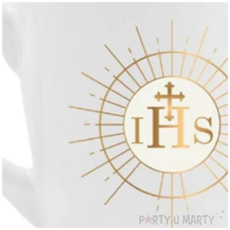 kubek z nadrukiem pamiatka komunii swietej ihs bgtech 300 ml