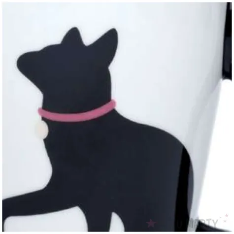 kubek z ogonkiem kot czarny porcelanowy puckator 340 ml