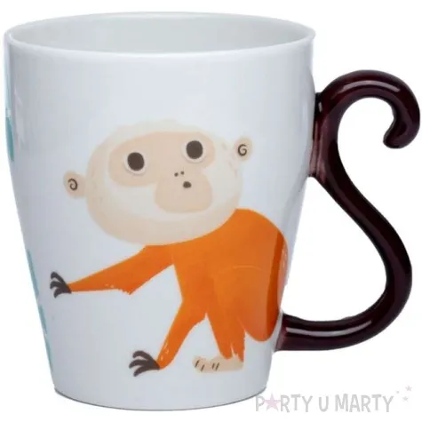 kubek z ogonkiem malpka porcelanowy puckator 340 ml