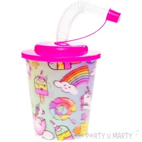 kubek ze slomka unicorn 3d mix lg imports nv 250 ml