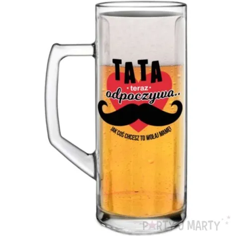 kufel tata odpoczywa jak cos chcesz to wolaj mame bgtech 500 ml