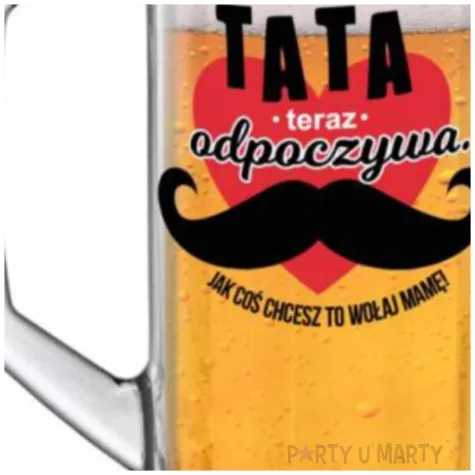 kufel tata odpoczywa jak cos chcesz to wolaj mame bgtech 500 ml