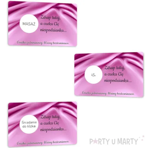 kupoy zdrapki prezent na walentynki voucher przyjemnosci dla niej soft w pudeleczku 8 6 x 5 4 cm