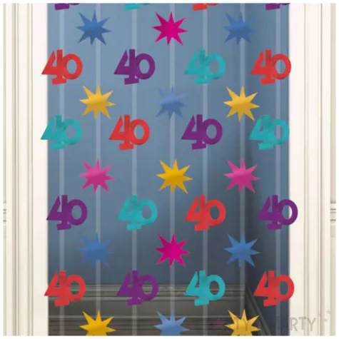 kurtyna na drzwi 40 urodziny mix amscan 90x200 cm