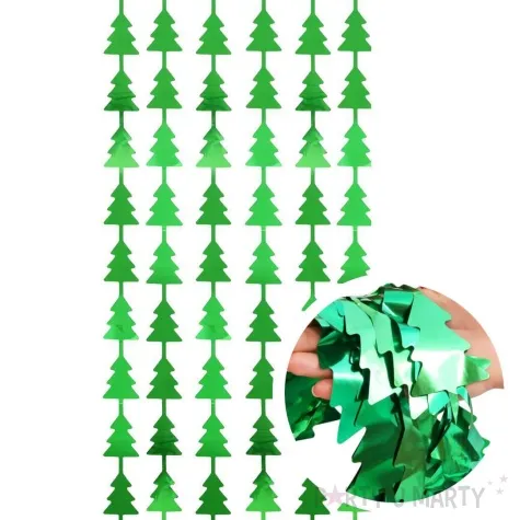 kurtyna na drzwi choinki zielony godan 100 x 200 cm