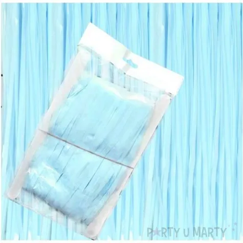 kurtyna na drzwi classic mat blekitna dekoracje polska 100x200 cm