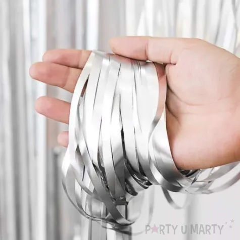 kurtyna na drzwi classic matowa srebrna partypal 200 x 100 cm