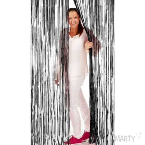 kurtyna na drzwi classic metalik czarny folat 200 x 100 cm