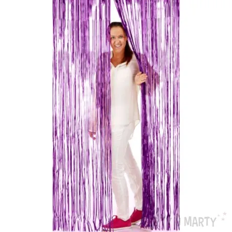 kurtyna na drzwi classic metalik fioletowy folat 200 x 100 cm