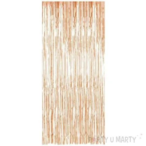 kurtyna na drzwi classic metalik rozowe zloto folat 200 x 100 cm