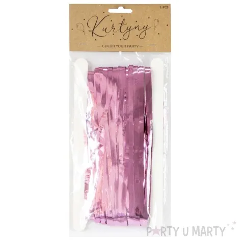 kurtyna na drzwi classic metalik rozowy partypal 100 x 250 cm