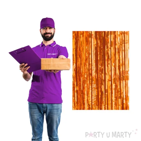 kurtyna na drzwi classic pomaranczowa partypal 200 x 100 cm