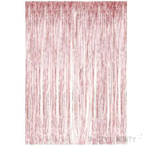 kurtyna na drzwi classic rozowe zloto partydeco 250 x 90 cm