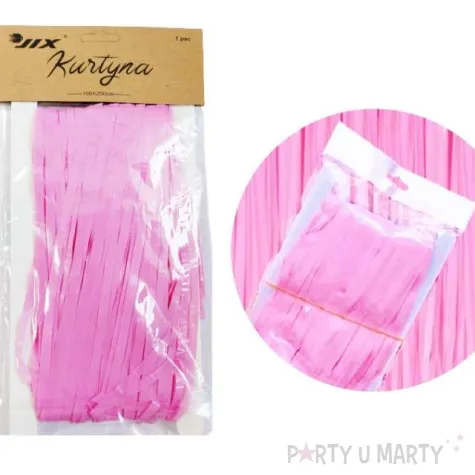 kurtyna na drzwi classic rozowy partypal 200 x 100 cm