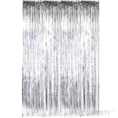 kurtyna na drzwi classic srebrna dekoracje polska 250 x 90 cm