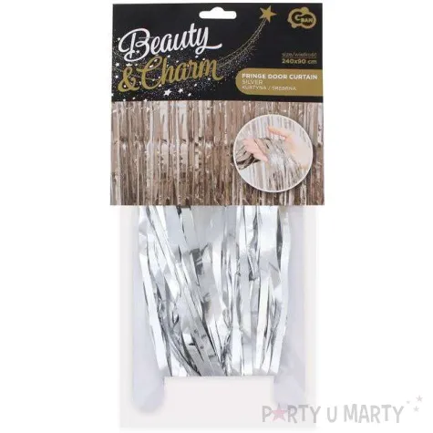 kurtyna na drzwi classic srebrna godan 240 x 90 cm