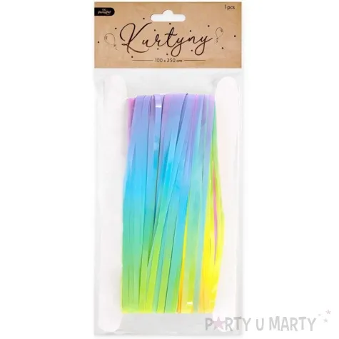 kurtyna na drzwi classic teczowa partypal 200 x 100 cm