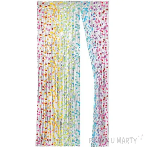 kurtyna na drzwi classic teczowe kropki folat 200x100 cm