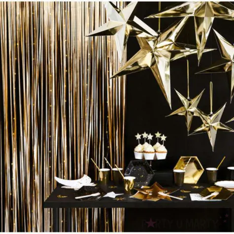 kurtyna na drzwi classic zlota retro partydeco 250 x 90 cm