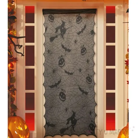 kurtyna na drzwi czaszki czarny guirca 194 x 100 cm