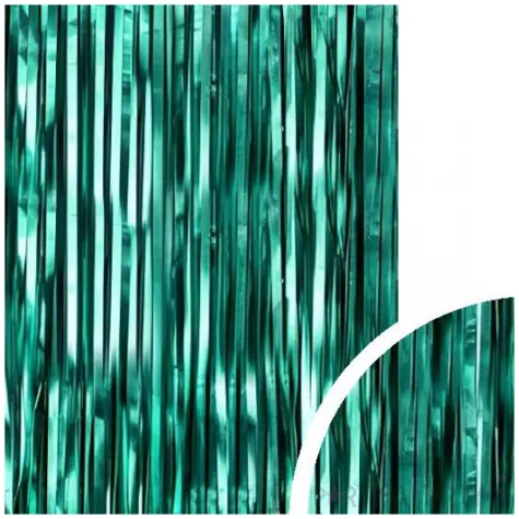 kurtyna na drzwi dekoracja na urodziny sylwestra wesele zielony butelkowy 200 x 100 cm