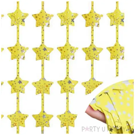 kurtyna na drzwi gwiazdki z nadrukiem zloty godan 100 x 200 cm