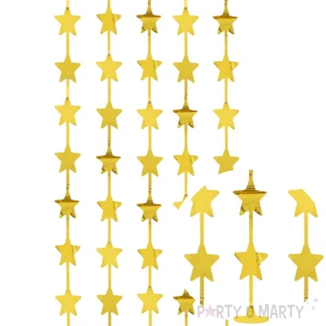 kurtyna na drzwi gwiazdki zloty partypal 200 x 100 cm