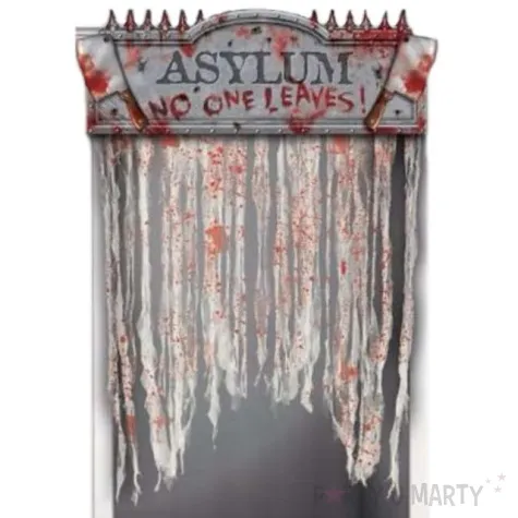 kurtyna na drzwi horror asylum 137 x 96 cm