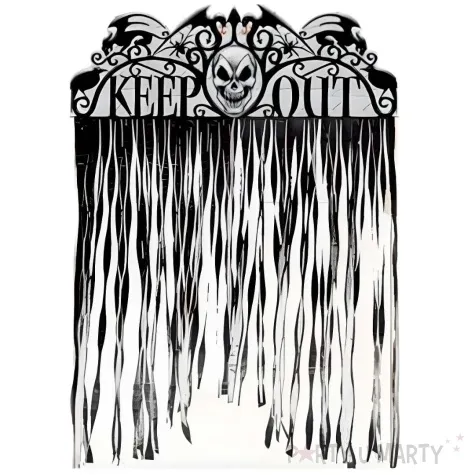 kurtyna na drzwi horror keep out spooky hollow 137 x 96 cm