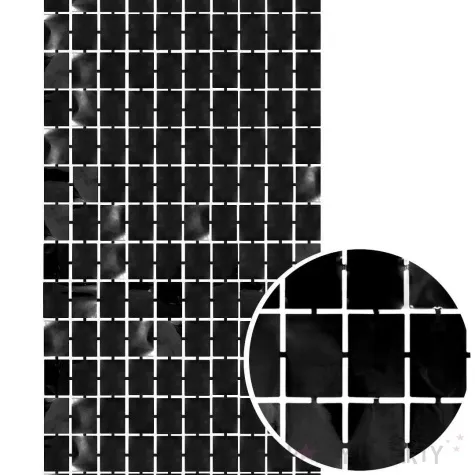 kurtyna na drzwi kafelki czarny partypal 200 x 100 cm