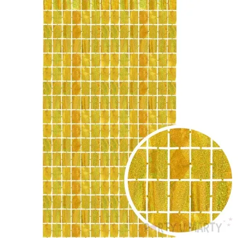 kurtyna na drzwi kafelki holograficzne zloty partypal 200 x 100 cm