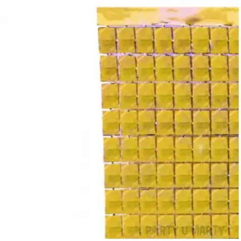 kurtyna na drzwi kafelki holograficzne zloty partypal 200 x 100 cm