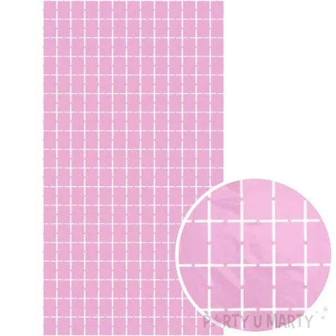 kurtyna na drzwi kwadraciki pastelowe rozowa jasna godan 200 x 100 cm