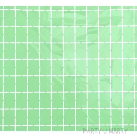 kurtyna na drzwi kwadraciki pastelowe zielona jasna godan 200 x 100 cm