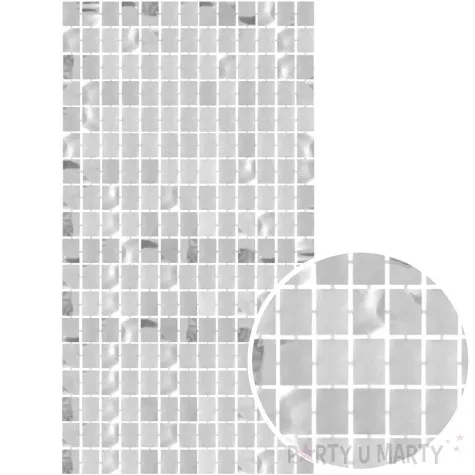 kurtyna na drzwi kwadraciki srebrny godan 200 x 100 cm